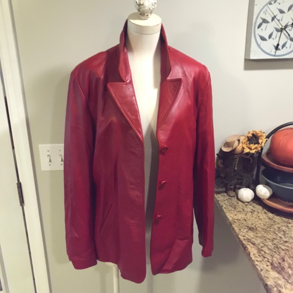 WilsonsLeather red sports coat jacket - Picture 16 of 16